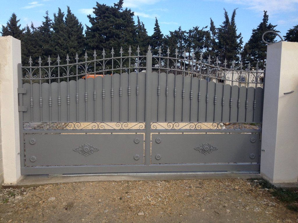 Portail acier coulissant pose renovation region parisienne