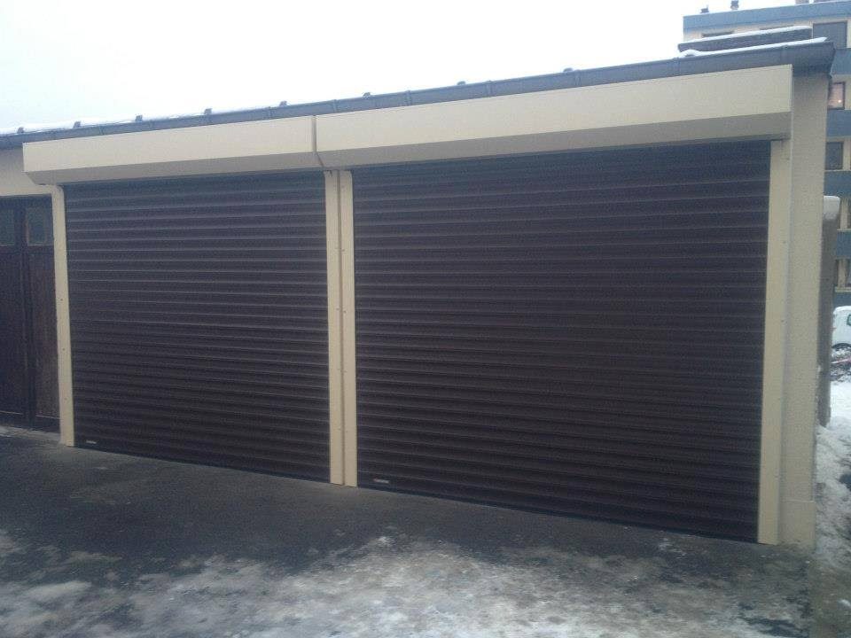 Porte garage enroulable aluminium pose maison plain pied ile de france