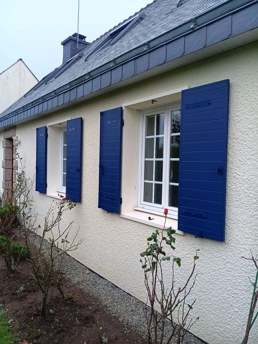 Volet battant aluminium rouge brique installation fenetre Essonne