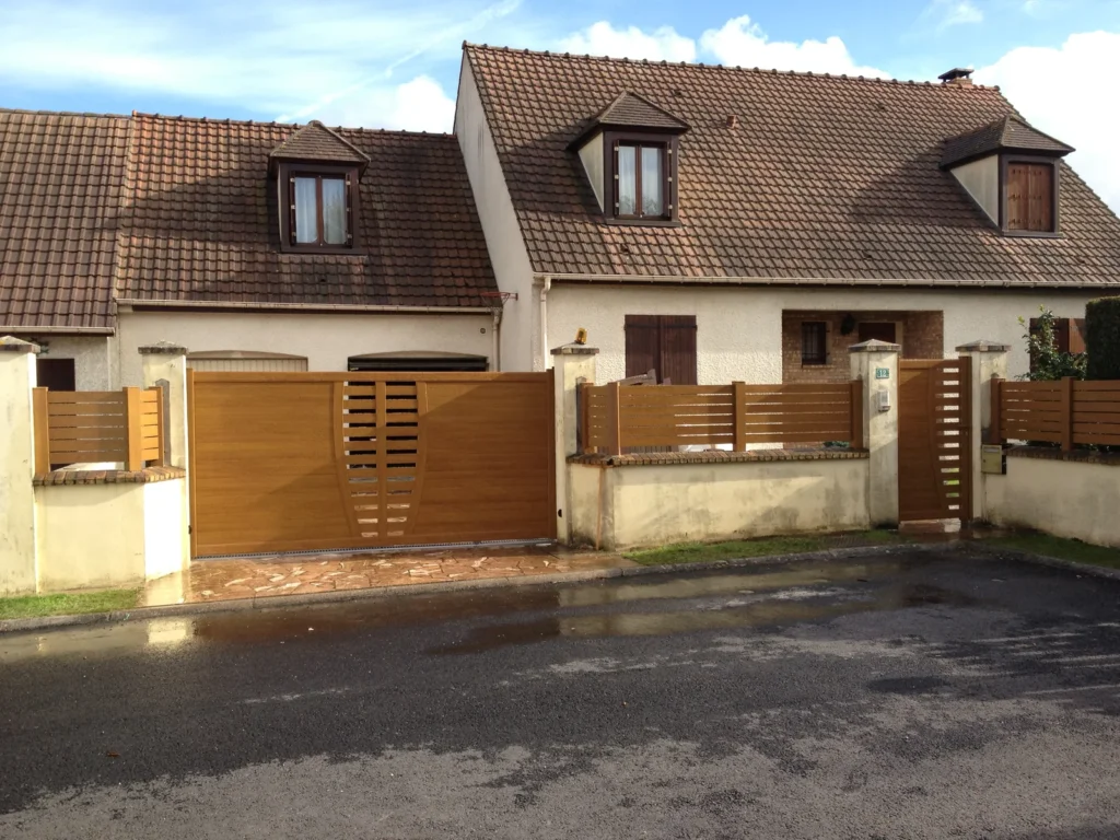 Portail aluminium sur mesure - réalisation Nîmes (Occitanie)